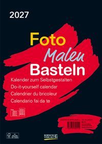 Produktbild Foto-Malen-Basteln Bastelkalender A4 schwarz 2027