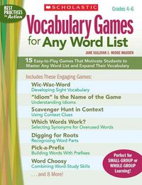 Produktbild: Vocabulary Games For a-Grd 4-6