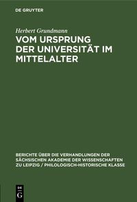 Produktbild: Vom Ursprung der Universit&auml;t im Mittelalter