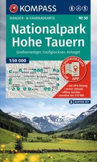 Produktbild: KOMPASS Wanderkarten-Set 50 Nationalpark Hohe Tauern, Gro&szlig;venediger, Gro&szlig;glockner, Ankogel (3 Karten) 1:50.000