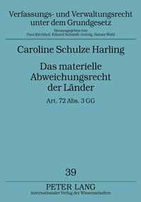 Produktbild: Das materielle Abweichungsrecht der Laender