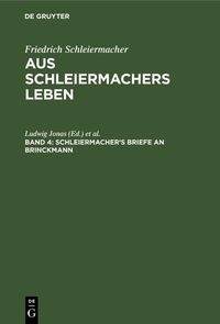 Produktbild: Schleiermacher's Briefe an Brinckmann