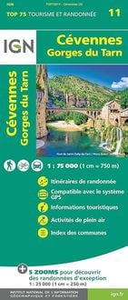 Produktbild: C&eacute;vennes - Gorges du Tarn 1:75 000 (Blatt 11)