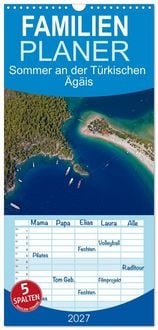 Produktbild: Familienplaner 2027 - Sommer an der T&uuml;rkischen &Auml;g&auml;is mit 5 Spalten (Wandkalender, 21 x 45 cm) CALVENDO