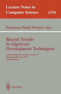 Produktbild: Recent Trends in Algebraic Development Techniques