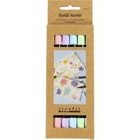 Produktbild: Creativ Company Textil-Marker, Pastell-Farben, Strichst&auml;rke 2,3+3,6 mm, 6er Set