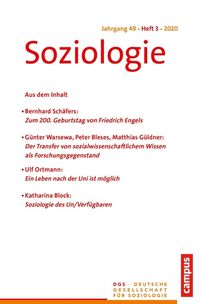 Produktbild: Soziologie 3/2020
