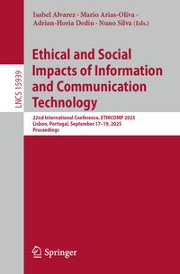 Produktbild: Ethical and Social Impacts of Information and Communication Technology