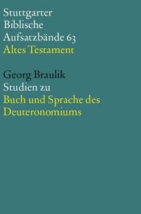 Produktbild: Studien zu Buch und Sprache des Deuteronomiums
