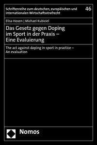 Produktbild: Das Gesetz gegen Doping im Sport in der Praxis - Eine Evaluierung