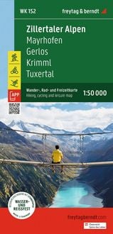 Produktbild: Freytag & berndt Wanderkarte WK 152 Zillertaler Alpen, Mayrhofen - Gerlos - Krimml - Tuxertal 1:50.000