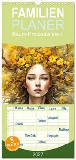 Produktbild: Familienplaner 2027 - Baum-Prinzessinnen mit 5 Spalten (Wandkalender, 21 x 45 cm) CALVENDO