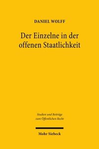 Produktbild: Der Einzelne in der offenen Staatlichkeit