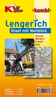 Produktbild: Lengerich, KVplan, Radkarte/Wanderkarte/Stadtplan, 1:25.000 / 1:15.000 / 1:5.000