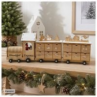 Produktbild HTI-Living Adventskalender Weihnachtszug Natur Adventskalender Weihnachtszug Natur