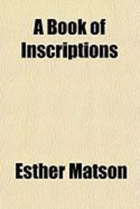 Produktbild: A Book of Inscriptions