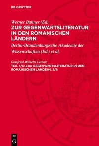 Produktbild: Zur Gegenwartsliteratur in den romanischen L&auml;ndern. Teil 5/6