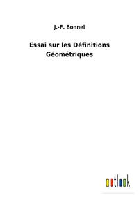 Produktbild: Essai sur les D&eacute;finitions G&eacute;om&eacute;triques