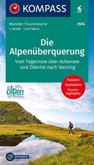 Produktbild: KOMPASS Wander-Tourenkarte Die Alpenüberquerung 1:50.000