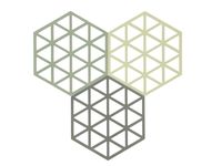 Produktbild: Untersetzer-Set Triangles 3 Stck. Rosemary/Matcha/Olive Taupe