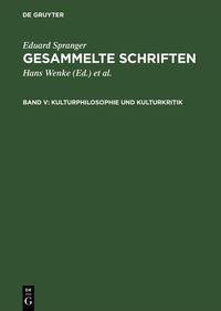Produktbild: Kulturphilosophie und Kulturkritik