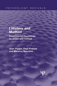 Produktbild: Experimental Psychology Its Scope and Method: Volume I (Psychology Revivals)