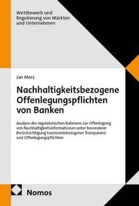 Produktbild: Nachhaltigkeitsbezogene Offenlegungspflichten von Banken