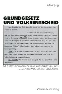 Produktbild: Grundgesetz und Volksentscheid