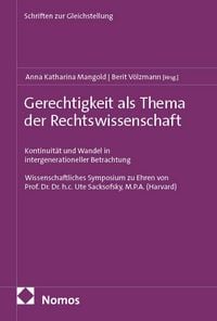 Produktbild: Gerechtigkeit als Thema der Rechtswissenschaft