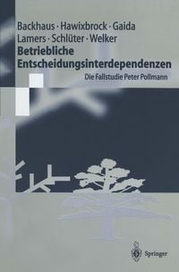 Produktbild: Betriebliche Entscheidungsinterdependenzen