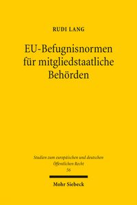 Produktbild: EU-Befugnisnormen f&uuml;r mitgliedstaatliche Beh&ouml;rden