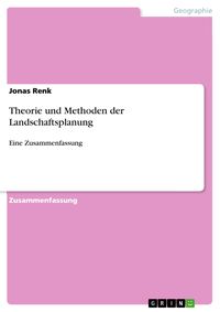 Produktbild: Theorie und Methoden der Landschaftsplanung