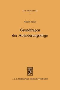 Produktbild: Grundfragen der Ab&auml;nderungsklage