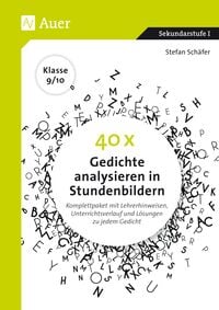 Produktbild: 40 x Gedichte analysieren in Stundenbildern 9-10