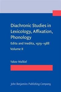 Produktbild: Diachronic Studies in Lexicology, Affixation, Phonology
