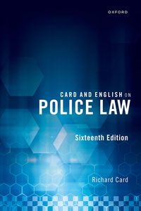 Produktbild: Card and English on Police Law