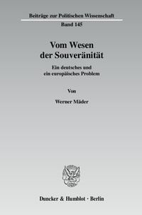 Produktbild: Vom Wesen der Souver&auml;nit&auml;t.