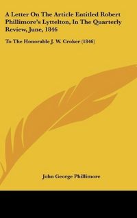 Produktbild: Phillimore, J: Letter On The Article Entitled Robert Phillim