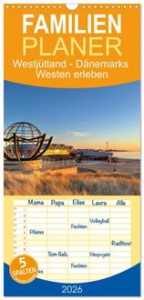 Produktbild: Familienplaner 2026 - Westj&uuml;tland - D&auml;nemarks Westen erleben mit 5 Spalten (Wandkalender, 21 x 45 cm) CALVENDO
