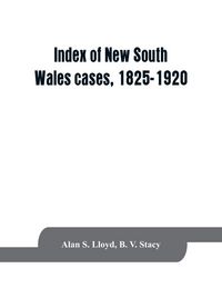 Produktbild: Index of New South Wales cases, 1825-1920