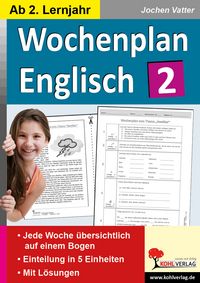 Produktbild: Wochenplan Englisch 2