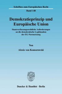 Produktbild: Demokratieprinzip und Europ&auml;ische Union.