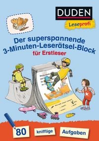 Produktbild: Duden Leseprofi &ndash; Der superspannende 3-Minuten-Leser&auml;tsel-Block f&uuml;r Erstleser