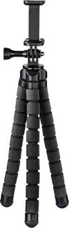 Produktbild: Hama Flex Dreibeinstativ 1/4 Zoll Arbeitsh&ouml;he=9 - 26cm Schwarz F&uuml;r Smartphones und GoPro