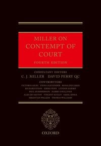 Produktbild: Miller on Contempt of Court