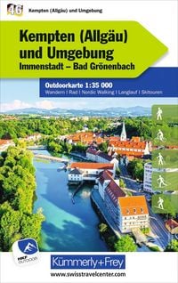 Produktbild: K&uuml;mmerly+Frey Outdoorkarte Deutschland 46 Kempten (Allg&auml;u) und Umgebung 1:35.000