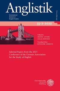 Produktbild: Anglistik. International Journal of English Studies. Volume 33:2 (2022)