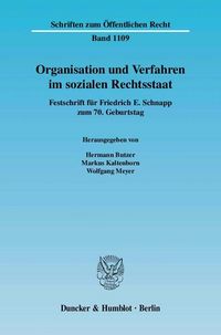 Produktbild: Organisation und Verfahren im sozialen Rechtsstaat.