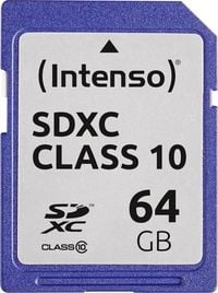 Produktbild: Intenso 3411490 SDXC-Karte 64 GB Class 10