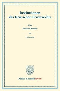Produktbild: Institutionen des Deutschen Privatrechts.